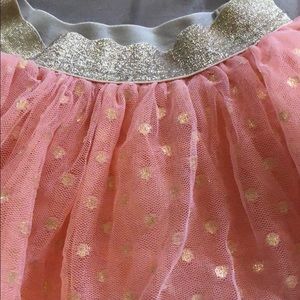 Cherokee peach with gold dots skirt